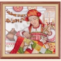 Набор для вышивания нитками МП Студия "Осенняя красавица"